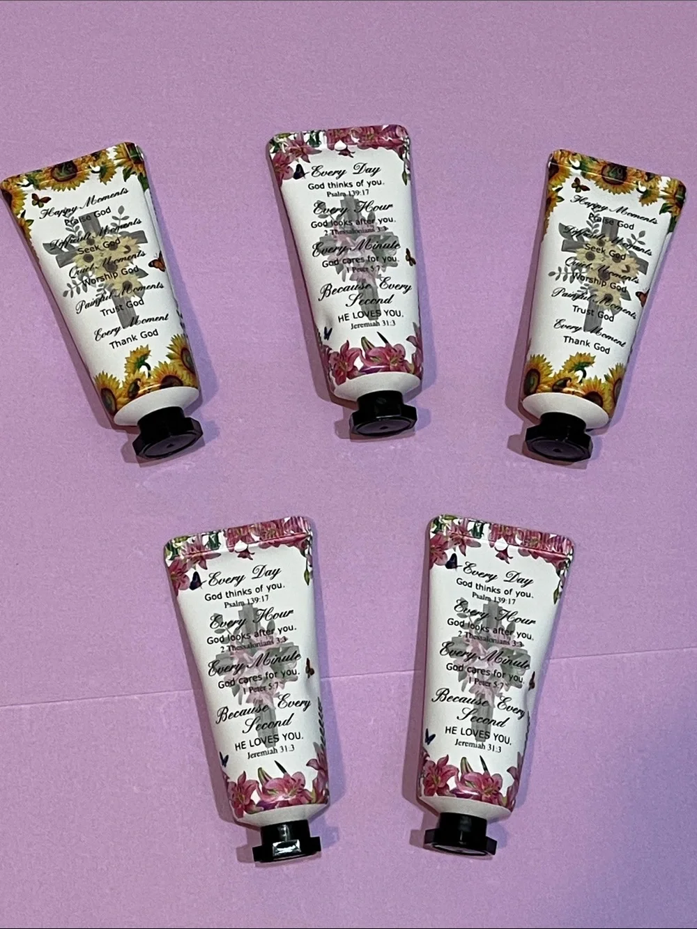 Christian Gift Bundle Set of 5 | Hand Cream, Lip Balm, Scripture Card